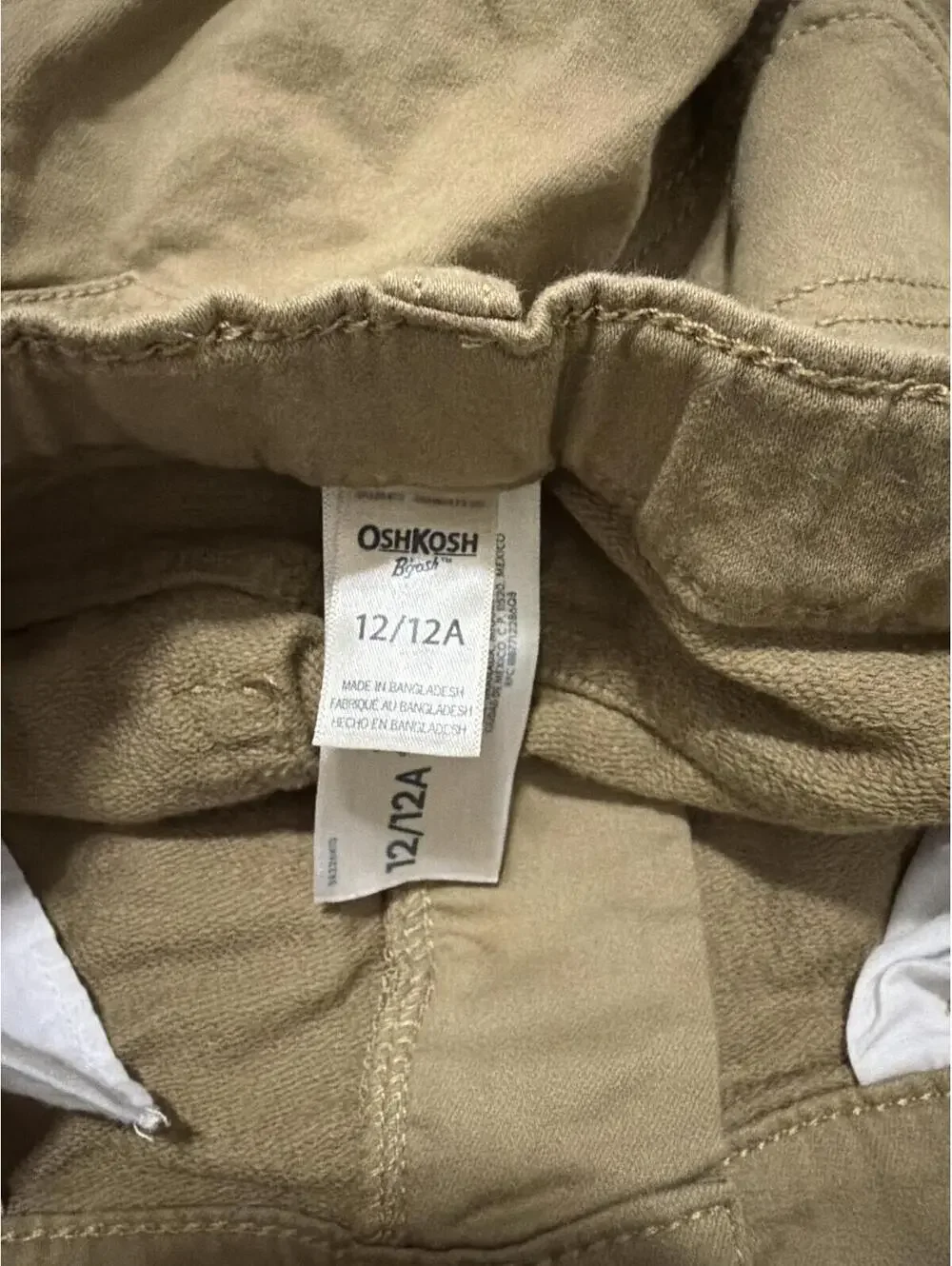 Oshkosh Boys Khaki Pants Size 12/12A